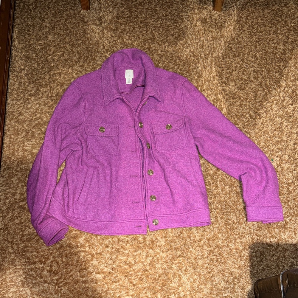 Joie Vibrant Pinkish Purplish Casual Shacket